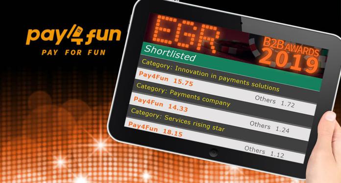 Pay4Fun é Indicada na Lista de Finalistas do EGR B2B Awards