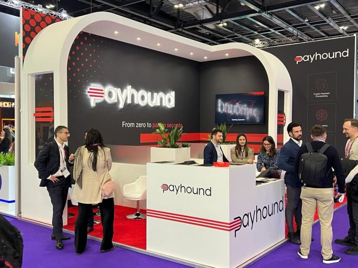 Estande próprio da Payhound no ExCeL London