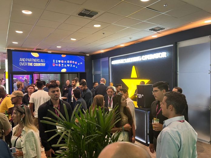 Lugar ocupado pela EstrelaBet na exposição do SBC Summit Rio